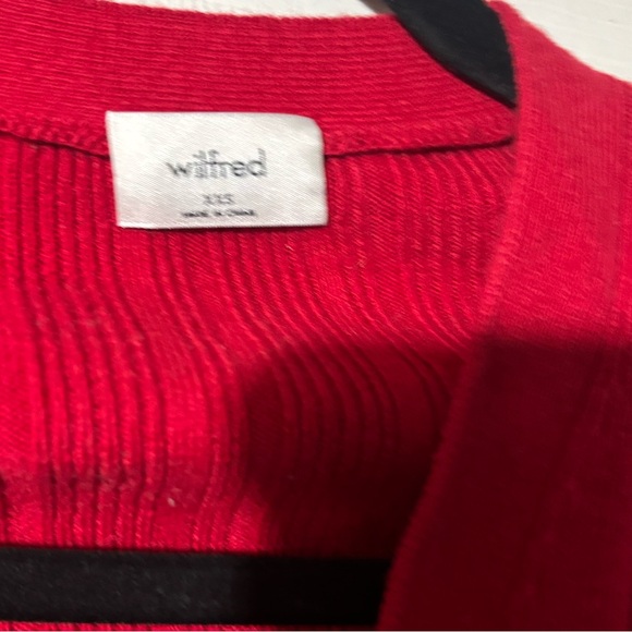 Wilfred Red Ribbed Cardigan - Picture 7 of 7